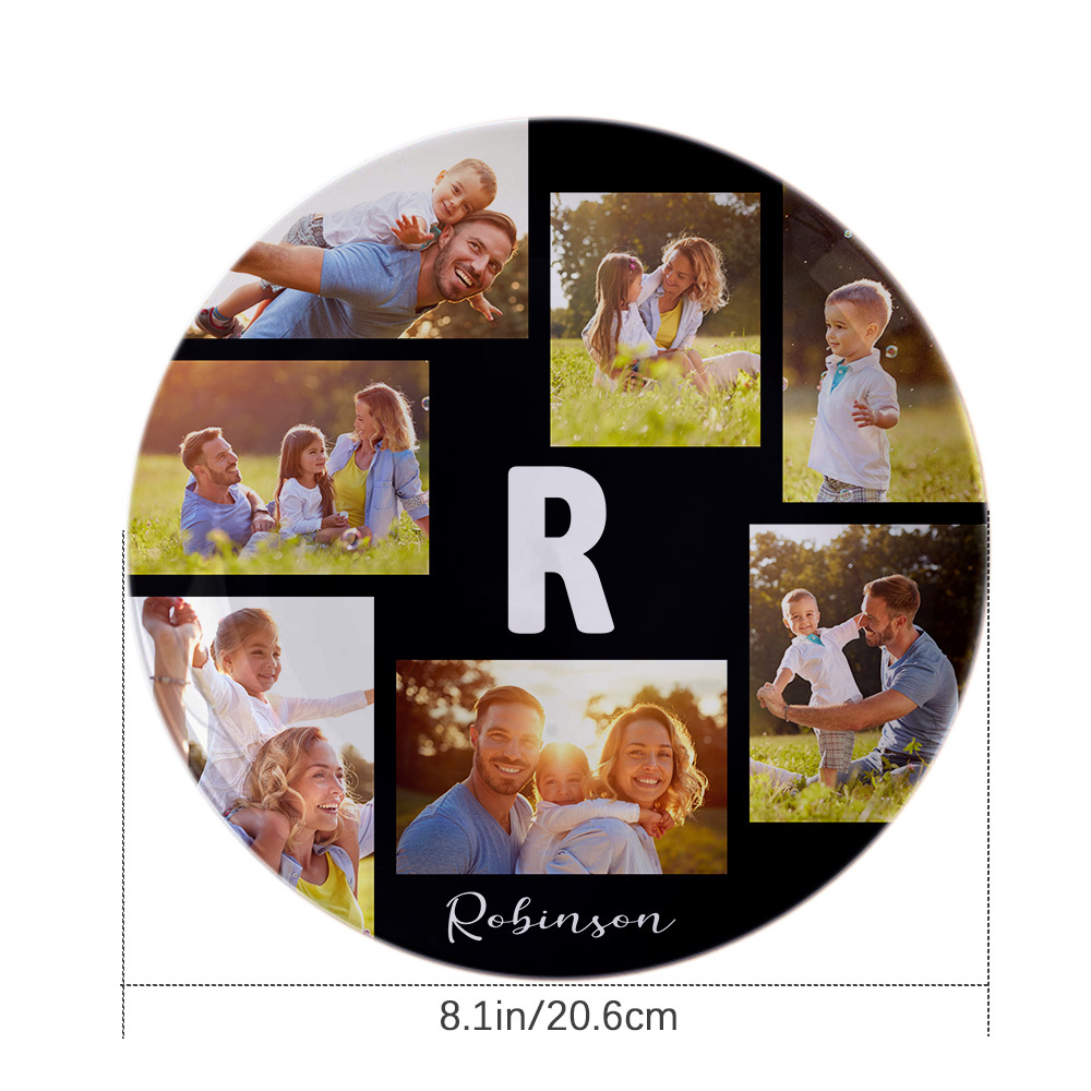 Custom Printed Ceramic Plate Photo Dinner Plates Souvenir For Family-Blongser