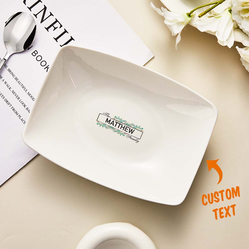 Custom Name Plate Personalized Engraved Tableware Plate-Blongser