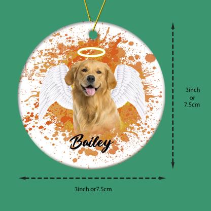 Personalized Pet Memorial Photo Ornament Christmas Tree Decoration Gift for Pet Lovers-Blongser