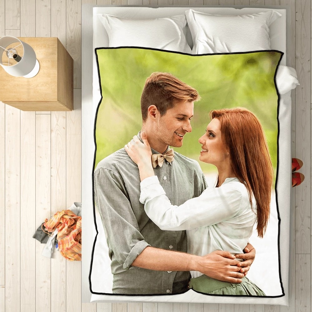 Personalized Picture Blankets Custom Photo Fleece Throw Blanket-Blongser