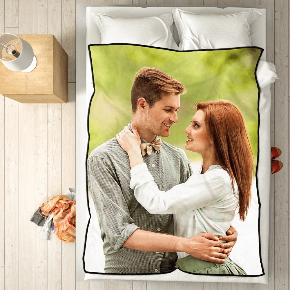 Personalized Picture Blankets Custom Photo Fleece Throw Blanket-Blongser