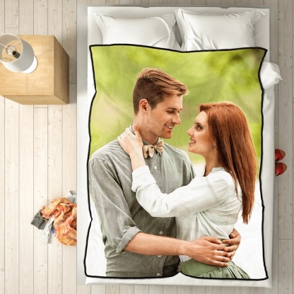 Personalized Picture Blankets Custom Photo Fleece Throw Blanket-Blongser