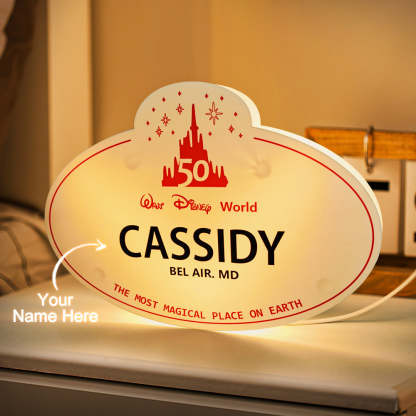 Custom Disney decorative lights Personalized Engraved Names Any Location Christmas Gift Home Decor-Blongser