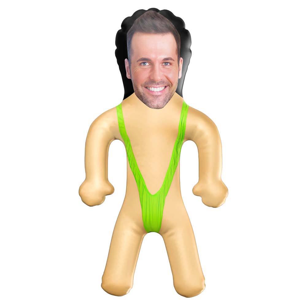 Customized Photo Man Balloon Funny Balloon Men's Balloon Bib Pants Party Favours Funny Gifts Blow up doll Inflatable Doll-Blongser