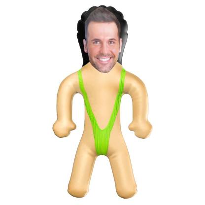 Customized Photo Man Balloon Funny Balloon Men's Balloon Bib Pants Party Favours Funny Gifts Blow up doll Inflatable Doll-Blongser
