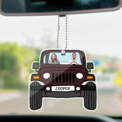 Personalized Off Road Car Photos Hanging Ornament - Double Sided-Blongser