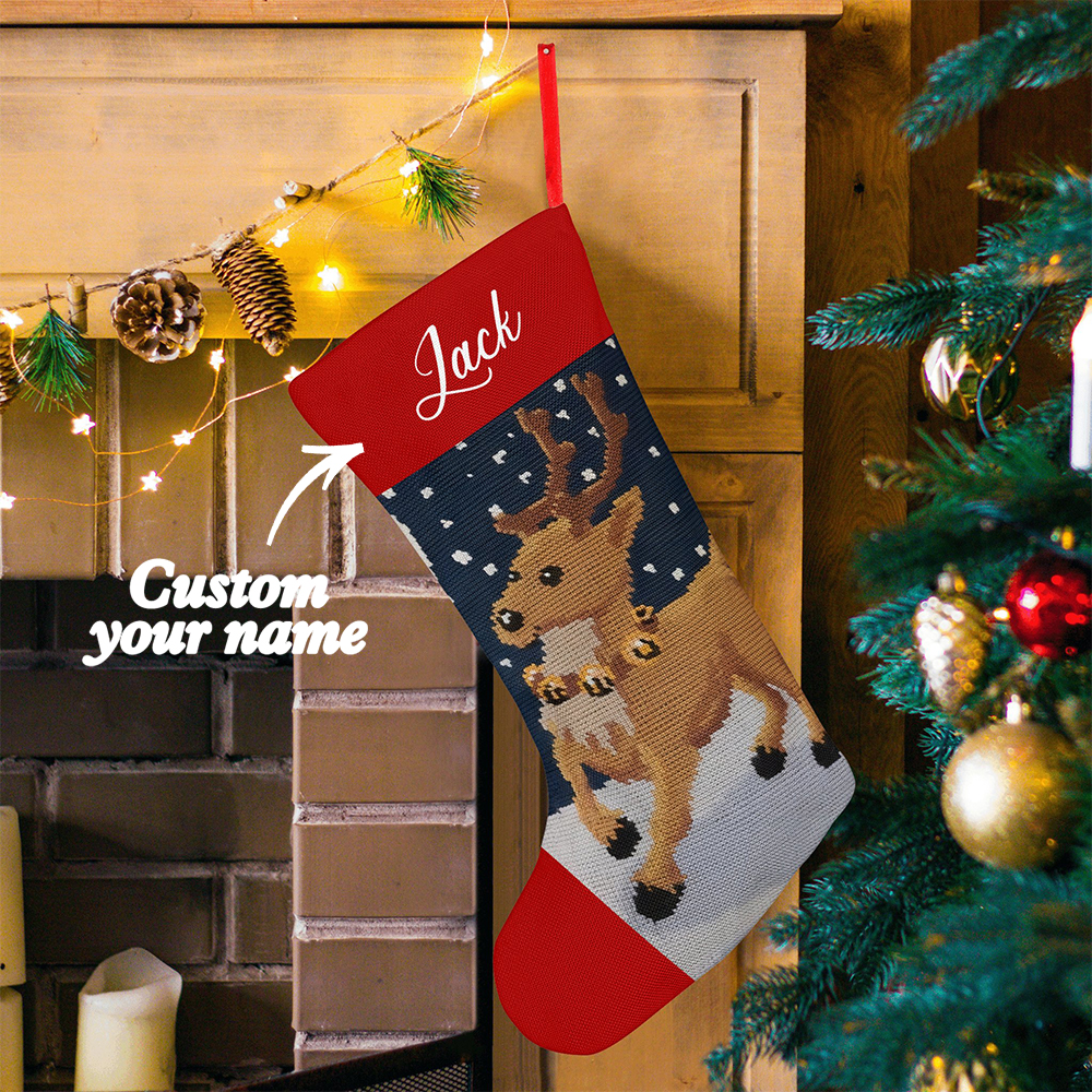 Personalized Christmas Stockings Custom Name Christmas Stocking-Blongser
