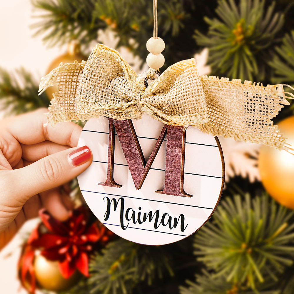 Personalized Family Name Christmas Ornament Monogram Ornament for Christmas Gift-Blongser
