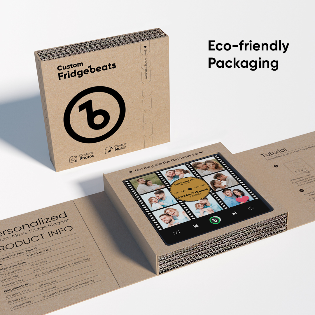 FridgeBeats Framed New 4.0 Upgrade Custom Music Fridge Magnet Film Photo Collage Style Fridge Magnet Gift for Lover-Blongser