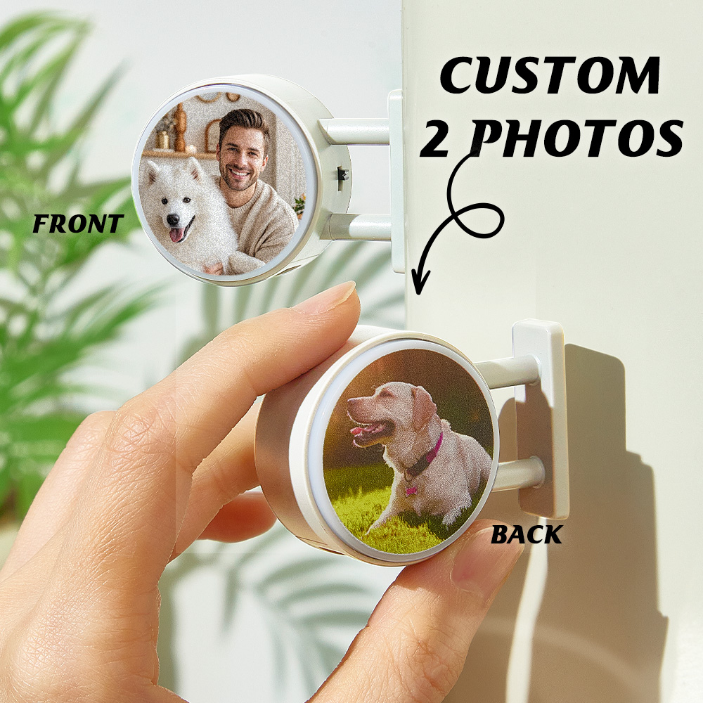 Personalized Refrigerator Magnet with Light Photo Fridge Magnet Gift for Family or Friends-Blongser