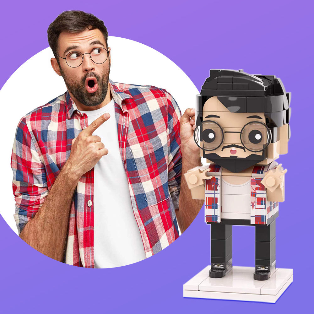 Independence Day Commemorative Gift Custom Brick Figures Full Body Customizable 1 Person Custom Brick Figures Small Particle Block Toy-Blongser