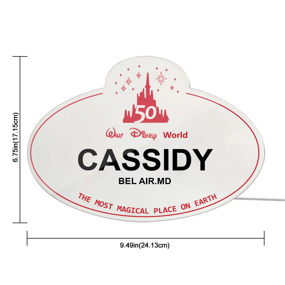 Custom Disney decorative lights Personalized Engraved Names Any Location Christmas Gift Home Decor-Blongser