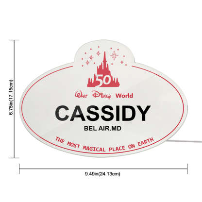 Custom Disney decorative lights Personalized Engraved Names Any Location Christmas Gift Home Decor-Blongser