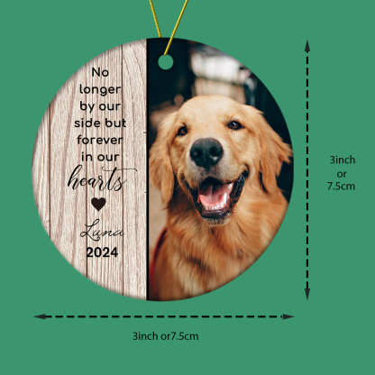 Personalized Pet Christmas Ornament with Photo Christmas Tree Decoration for Pet Memorial Gift-Blongser