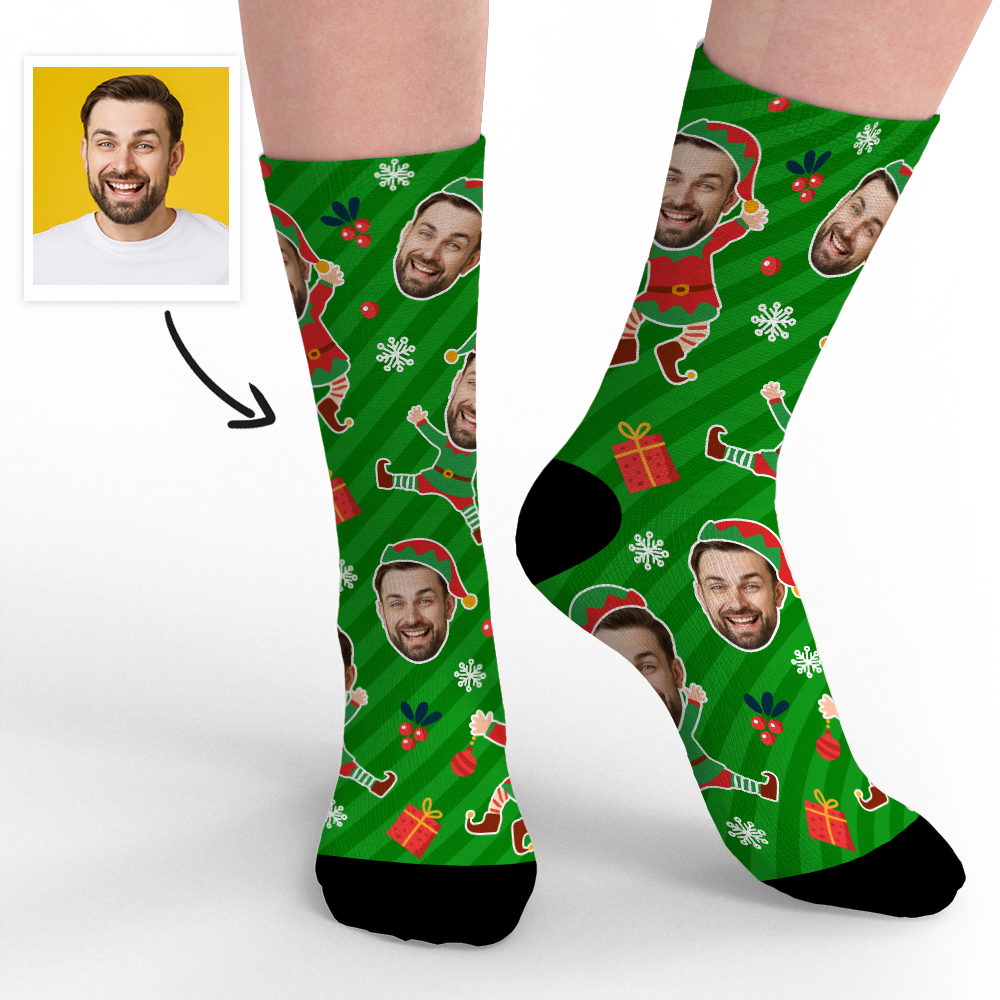 Personalised Photo Socks Custom Funny Face Socks Christmas Gifts-Blongser
