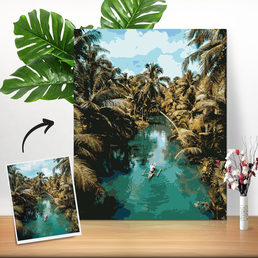 Custom Photo Paint By Number Digital Art Painting Frameless 50*60cm-Blongser