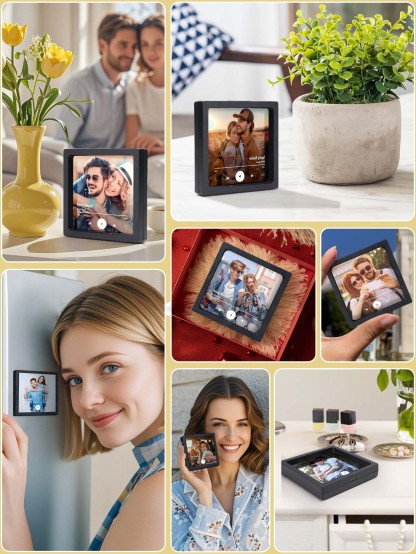 Customizable Photo Music Fridge Magnet for Personalized Gifts-Blongser