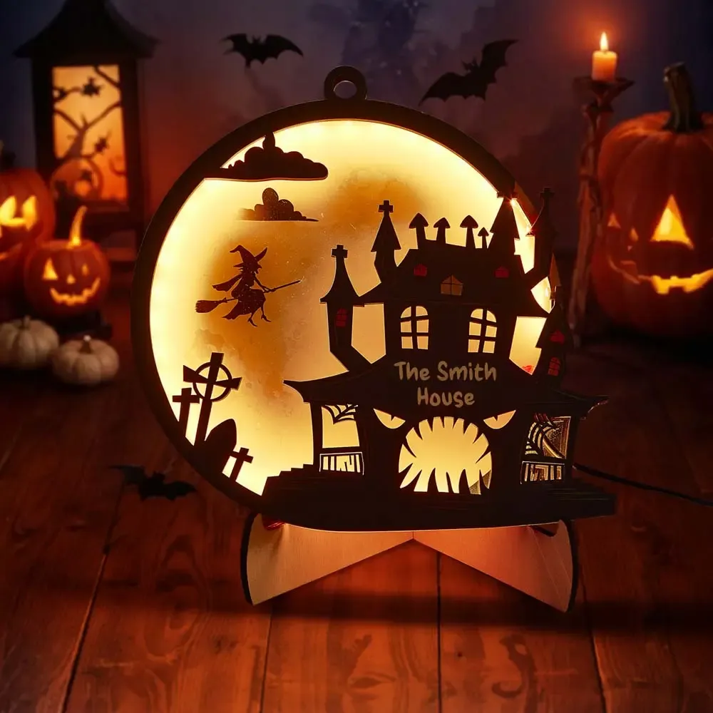 Custom Halloween Light with Name Halloween Home Decor Night Lamp for Halloween Gift-Blongser