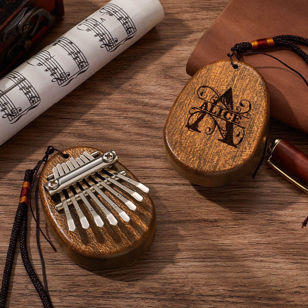 Custom Kalimba Thumb Piano Personalized 8 Keys Mini Kalimba With Name-Blongser