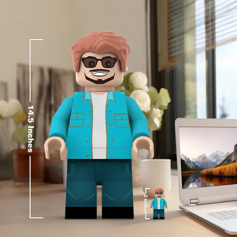 3D Print Gifts for Him Custom Giant Minifig Create Your Own Giant Minifigs Turn Your Photo into Giant Minifigs-Blongser