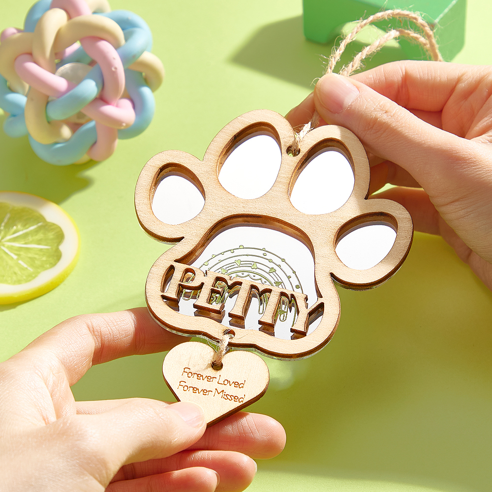 Personalized Dog Paw Pet Memorial Ornament with Name Dog Christmas Ornaments Gift for Pet Lovers-Blongser