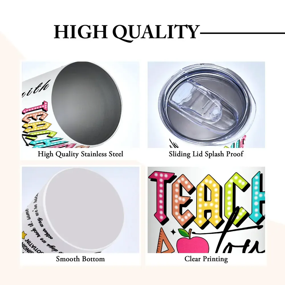 Personalized 20oz Skinny Tumbler with Straw Back to School Appreciation Gift for Teacher-Blongser