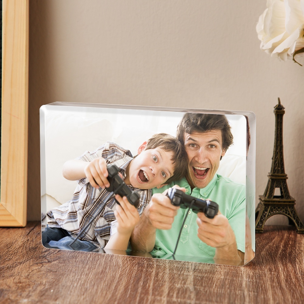 Custom Acrylic Block Photo Frame Desktop Picture Frame Plaque-Blongser