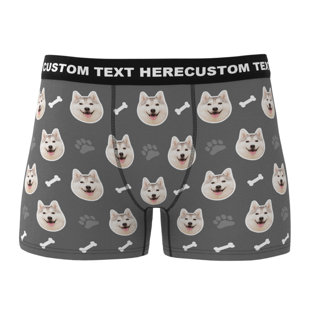 Custom Dog Face Boxers Personalized Men's Underwear with Preview-Blongser
