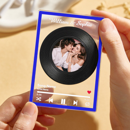 Personalized NFC Vinyl Record Plaque Rotatable Vinyl Record Music Plaque Gift for Lover-Blongser