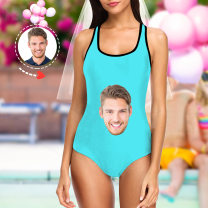 Custom Face Swimsuit Ladies One Piece Swimwear-Blongser