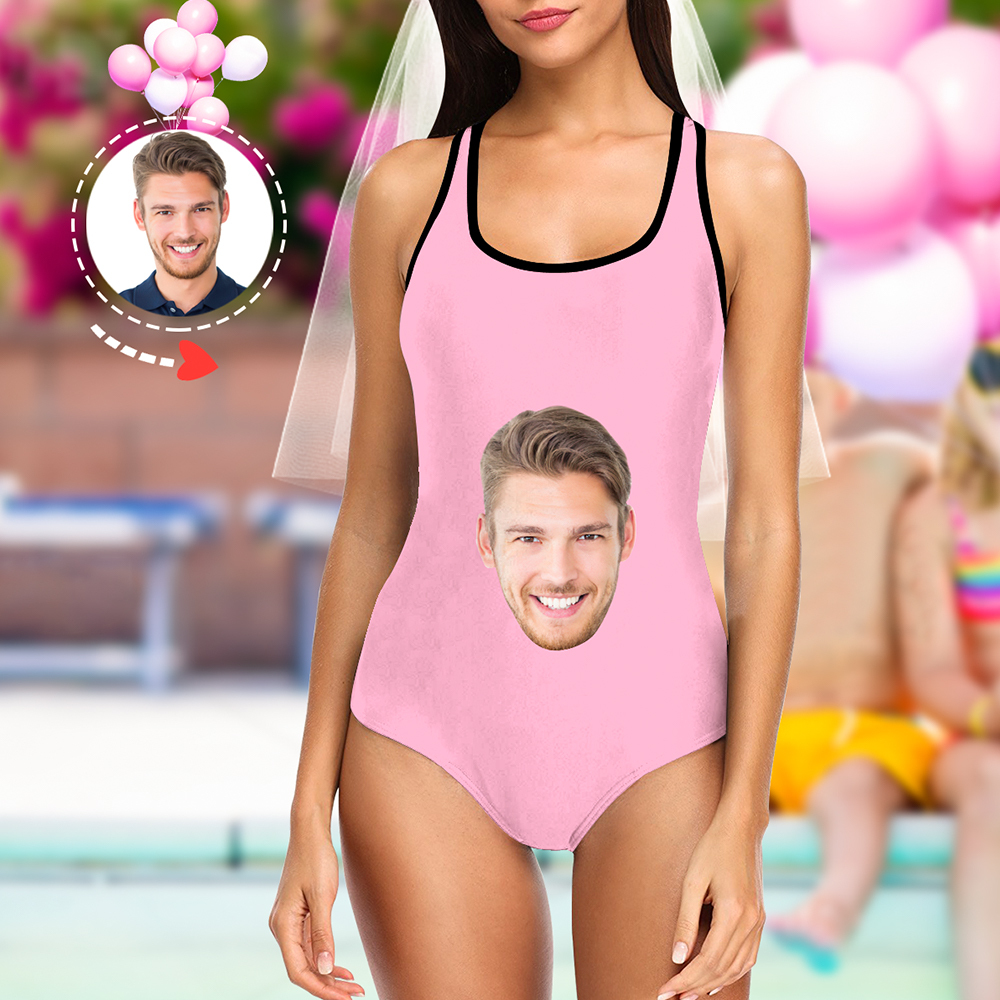 Custom Face Swimsuit Ladies One Piece Swimwear-Blongser