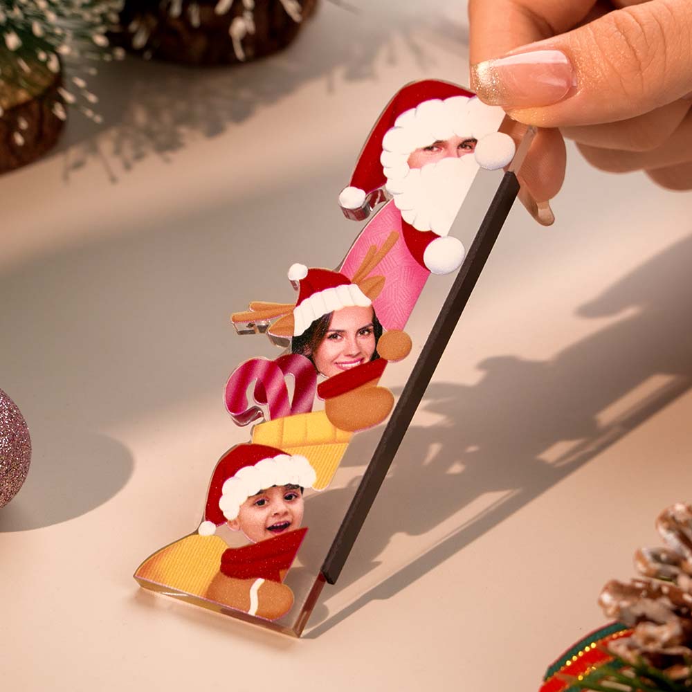 Personalized Photo Christmas Refrigerator Magnets Holiday Christmas Decorations Gifts-Blongser