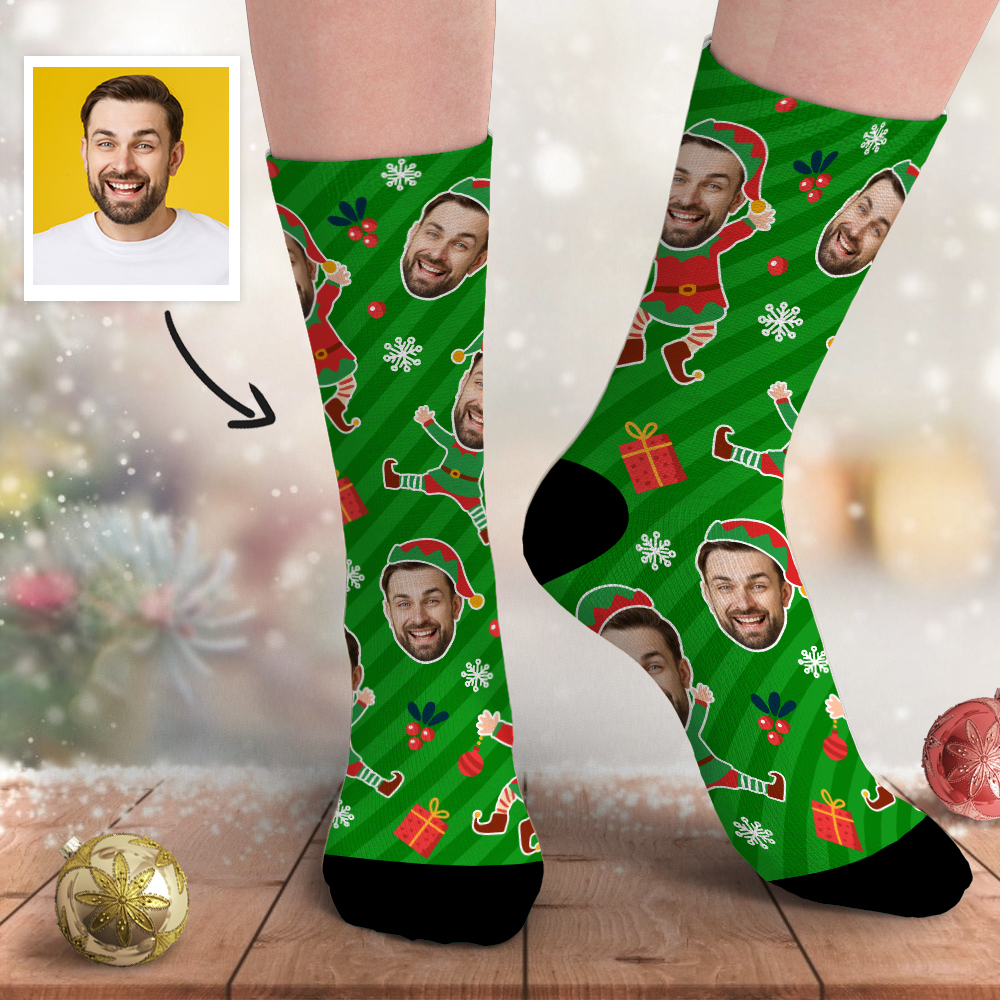 Personalised Photo Socks Custom Funny Face Socks Christmas Gifts-Blongser