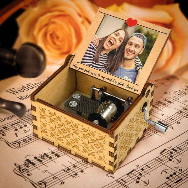 Custom Hand Crank Song Music Box With Photo And Text-Blongser