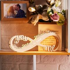 Custom Engraved Night Light Infinity Name Wood Night Lamp-Blongser