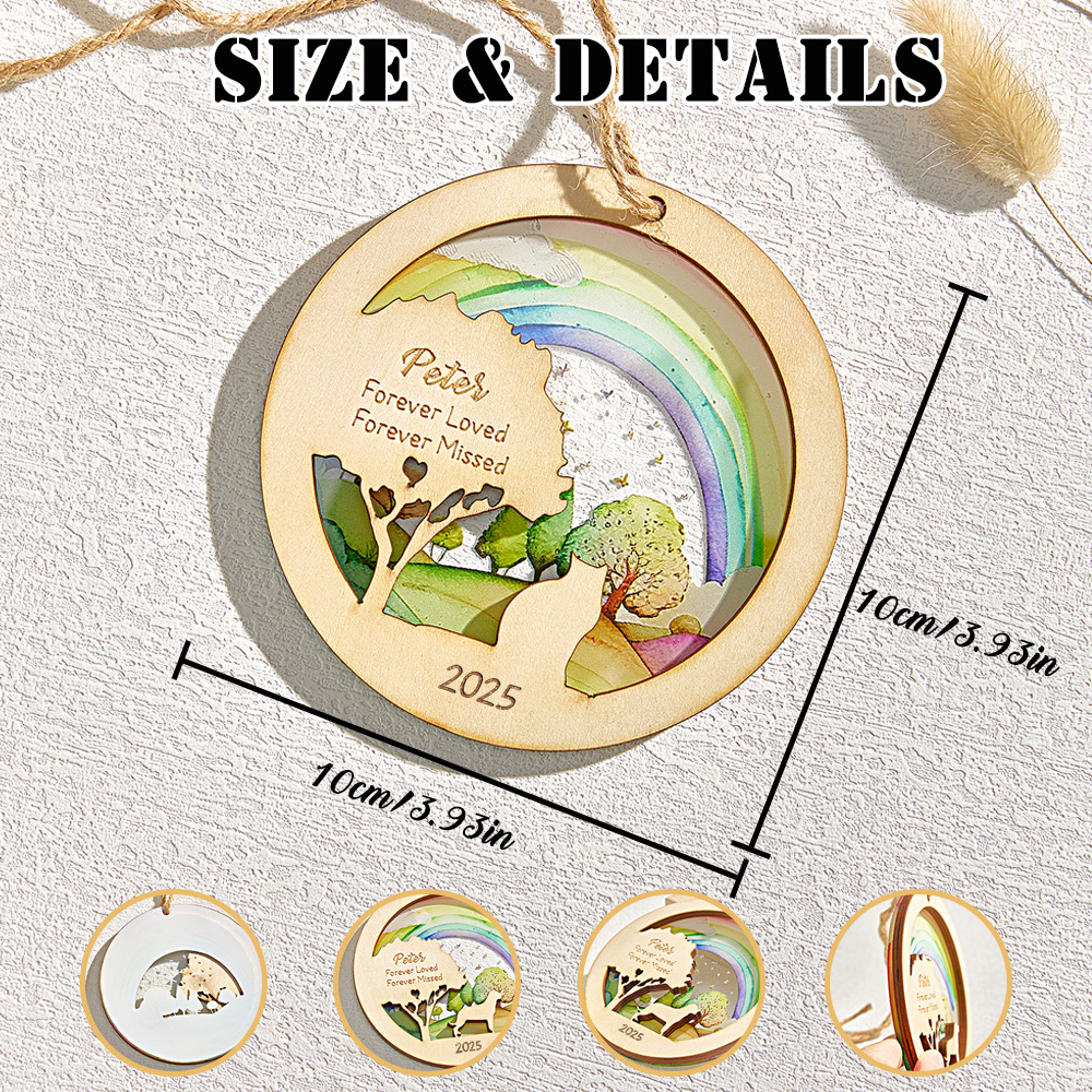 Personalized Rainbow Bridge Pet Ornament Memorial Pet Loss Gift for Pet Lovers-Blongser