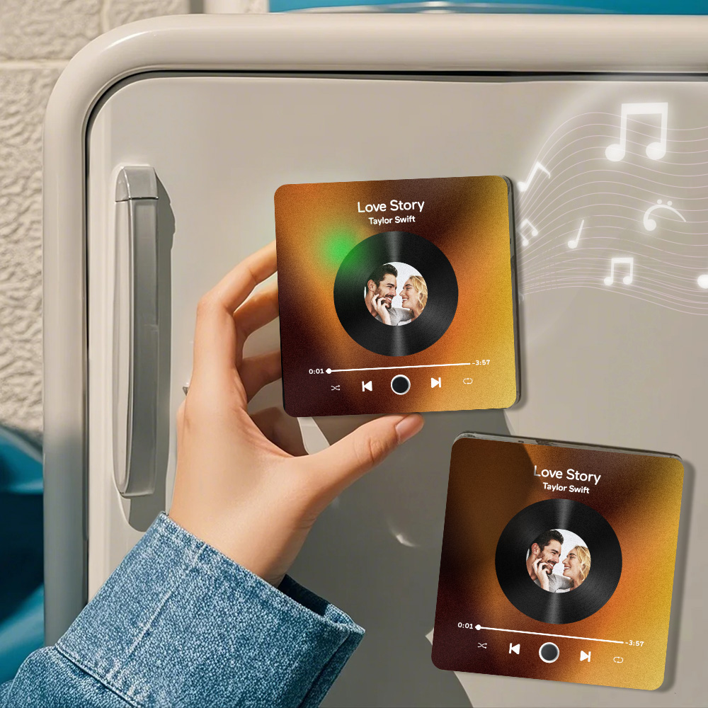 Custom Photo Music Fridge Magnet Can Play Songs Gifts for Her-Blongser