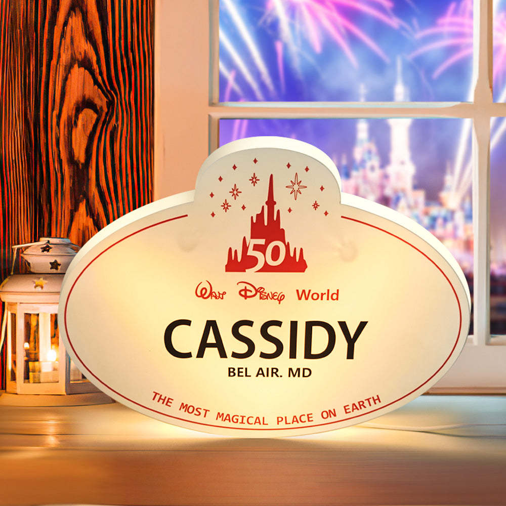 Custom Disney decorative lights Personalized Engraved Names Any Location Christmas Gift Home Decor-Blongser