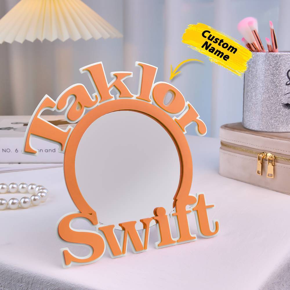 Personalized 3D Printed Mirror with Text Makeup Mirror Birthday Gift for Her-Blongser