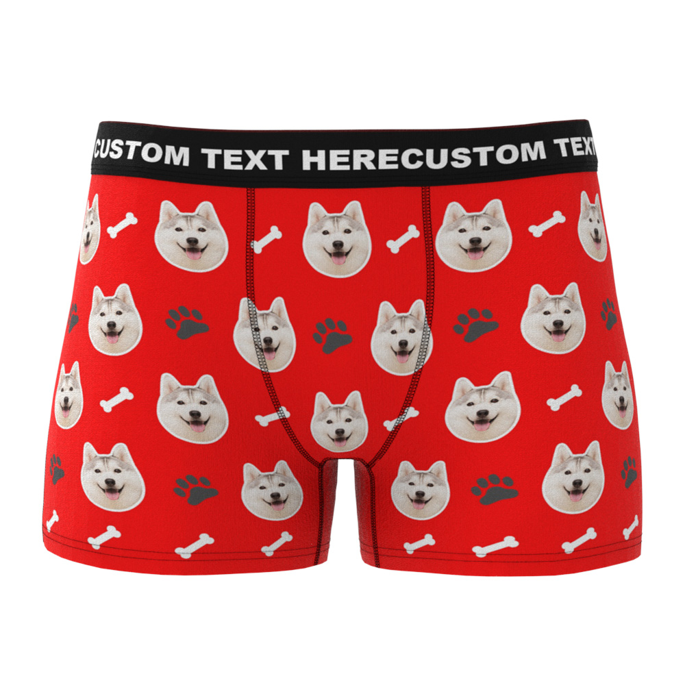 Custom Dog Face Boxers Personalized Men's Underwear with Preview-Blongser