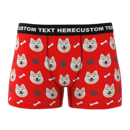 Custom Dog Face Boxers Personalized Men's Underwear with Preview-Blongser
