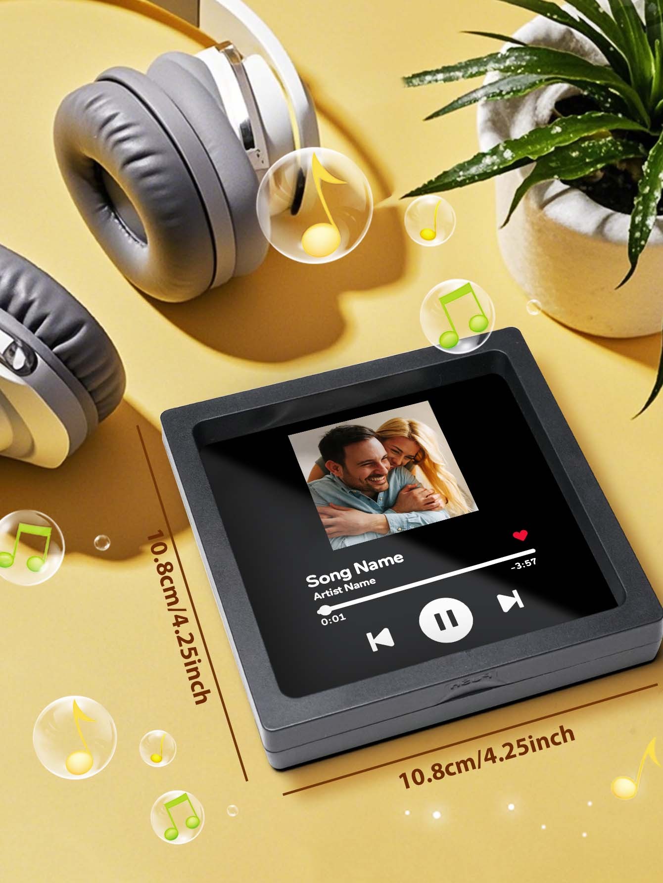 Personalized Photo Music Fridge Magnet for Unique Home Decor-Blongser