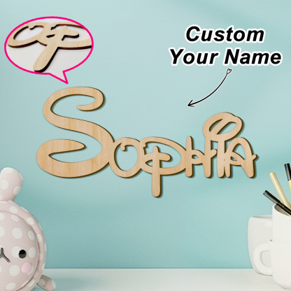 Custom Wooden Name Sign Baby Name Letters Wall Decor-Blongser
