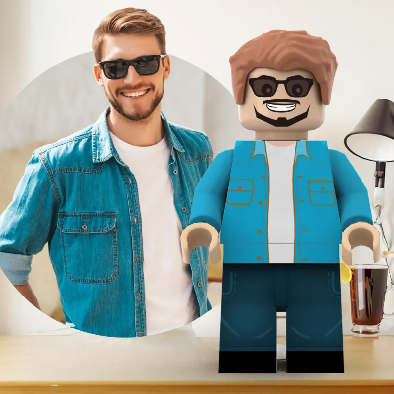3D Print Gifts for Him Custom Giant Minifig Create Your Own Giant Minifigs Turn Your Photo into Giant Minifigs-Blongser