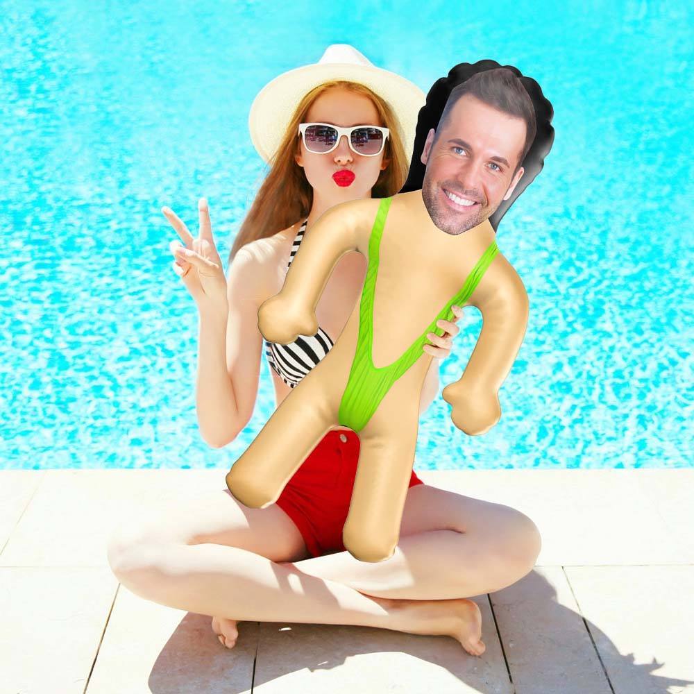 Customized Photo Man Balloon Funny Balloon Men's Balloon Bib Pants Party Favours Funny Gifts Blow up doll Inflatable Doll-Blongser