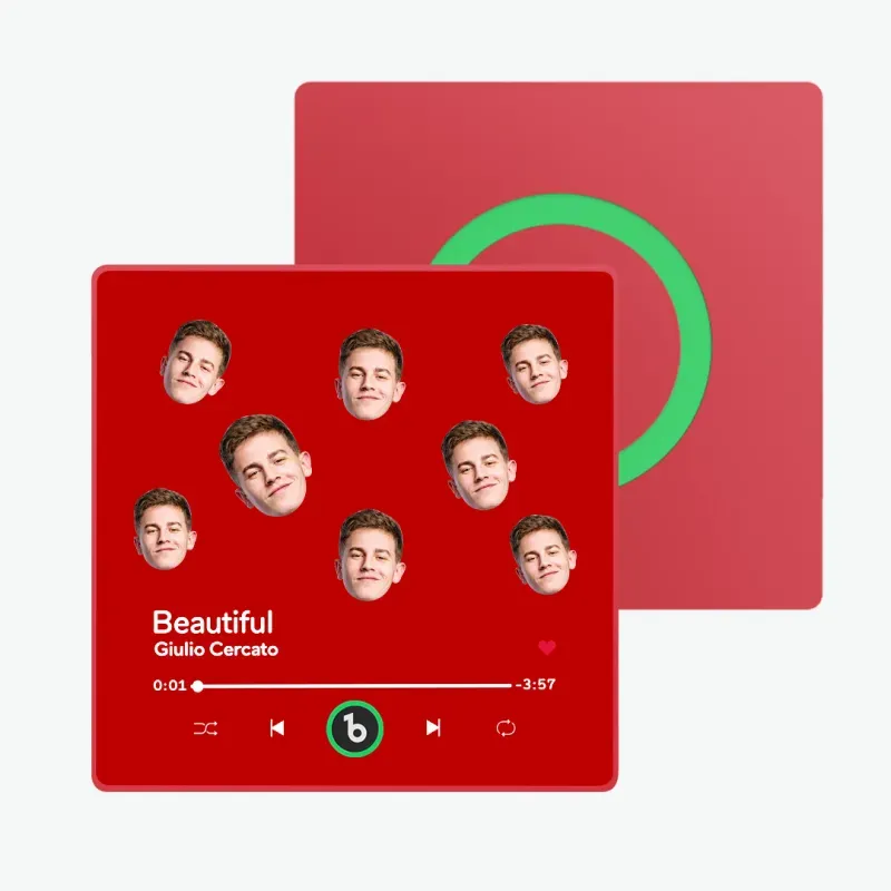 FridgeBeats Framed Custom Music Fridge Magnet Custom Face Colorful Album Fridge Magnet Music Wall Photo Sticker Gift for Couple-Blongser