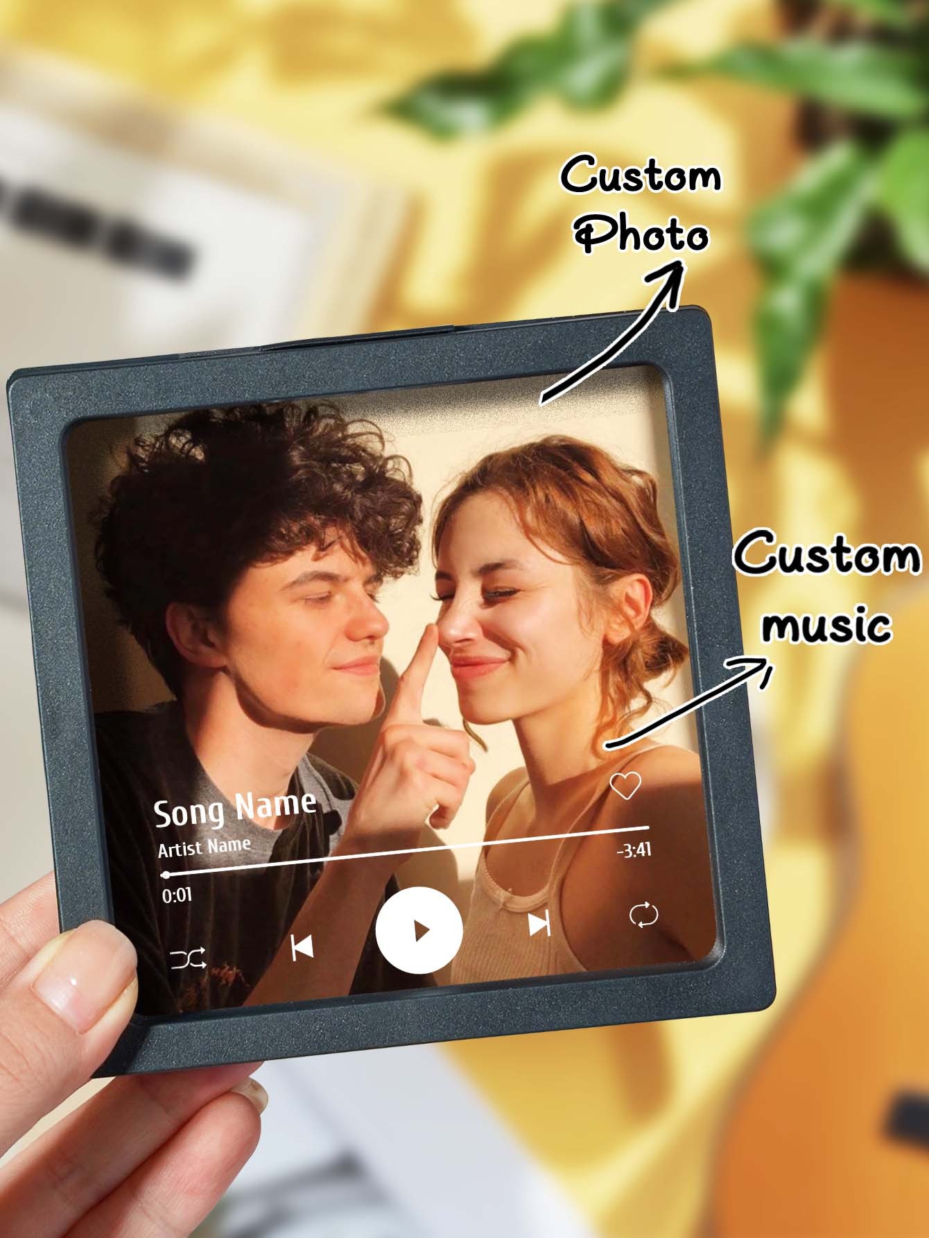 Customizable Photo Music Fridge Magnet for Personalized Gifts-Blongser
