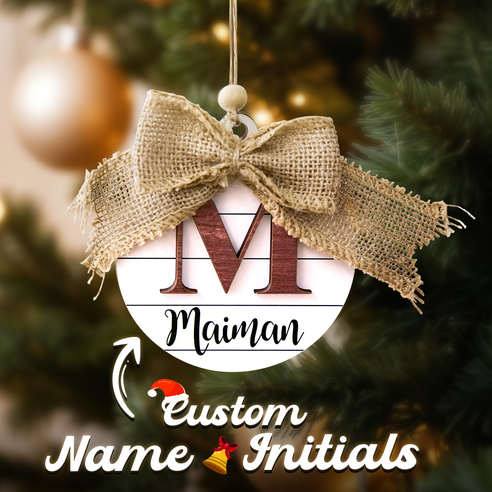 Personalized Family Name Christmas Ornament Monogram Ornament for Christmas Gift-Blongser