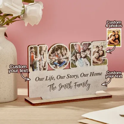 Personalized Home Wooden Plaque Custom Photo Home Sign Home Decoration Gift-Blongser
