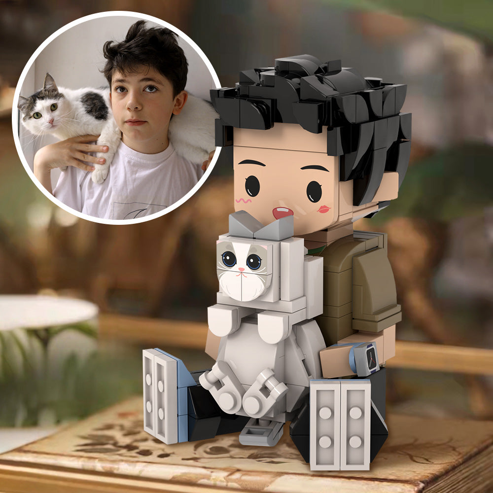 Custom Cute Brick Figures Personalized Sitting Brick Figures Small Particle Block Toy-Blongser